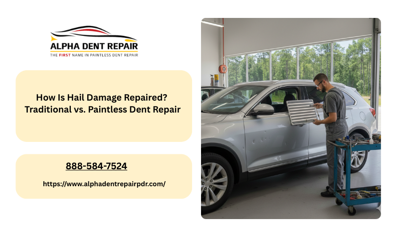 How Is Hail Damage Repaired? Traditional vs. Paintless Dent Repair